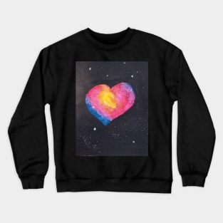 You are my universe. Galactic colorful heart in space Crewneck Sweatshirt